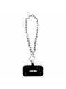 DKNY DKNY PU Leather Metal Logo Wrist Chain MagSafe Zadnji Poklopac za iPhone 17 Pro Max Black