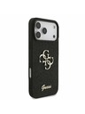 Guess Guess PU Fixed Glitter 4G Metal Logo Zadnji Poklopac za iPhone 17 Pro Max Black