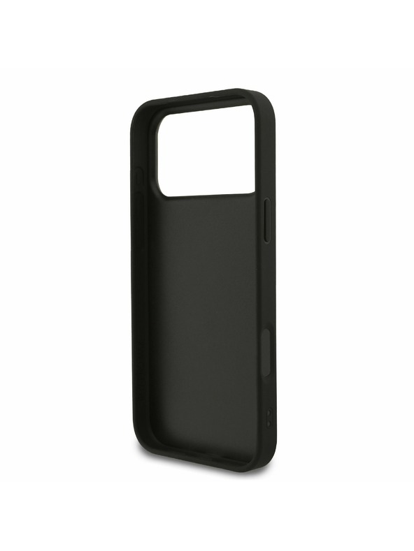 Guess Guess PU Fixed Glitter 4G Metal Logo Zadnji Poklopac za iPhone 17 Pro Max Black