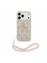 Guess Guess PU 4G Metal Logo Strap Stražnji Kryt za iPhone 17 Pro Max Pink