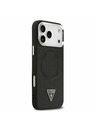 Guess Guess PU Leather Triangle Logo MagSafe Stražnji Kryt za iPhone 17 Pro Max Black