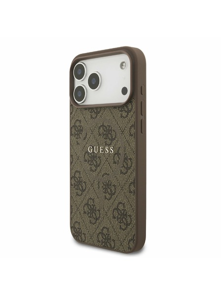 Guess Guess PU Leather 4G Colored Ring MagSafe Stražnji Kryt za iPhone 17 Pro Max Brown