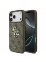 Guess Guess PU 4G Metal Logo Stražnji Kryt za iPhone 17 Pro Max Brown