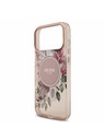 Guess Guess IML Flowers Strap MagSafe Stražnji Kryt za iPhone 17 Pro Max Pink