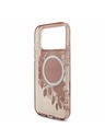 Guess Guess IML Flowers Strap MagSafe Stražnji Kryt za iPhone 17 Pro Max Pink