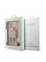 Guess Guess IML Flowers Strap MagSafe Stražnji Kryt za iPhone 17 Pro Max Pink