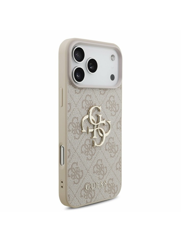 Guess Guess PU 4G Metal Logo Stražnji Kryt za iPhone 17 Pro Max Pink