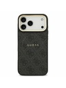 Guess Guess PU Leather 4G Gold Frame MagSafe Stražnji Kryt za iPhone 17 Pro Max Black
