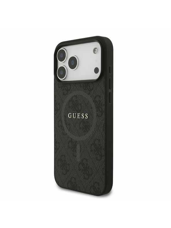 Guess Guess PU Leather 4G Colored Ring MagSafe Stražnji Kryt za iPhone 17 Pro Max Black