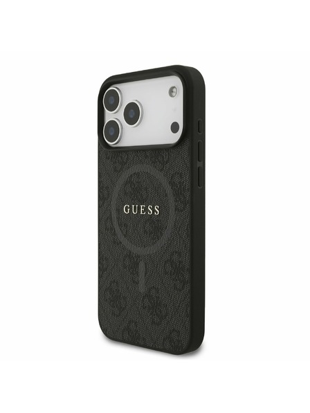 Guess Guess PU Leather 4G Colored Ring MagSafe Stražnji Kryt za iPhone 17 Pro Max Black