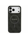 Guess Guess PU Leather 4G Colored Ring MagSafe Stražnji Kryt za iPhone 17 Pro Max Black