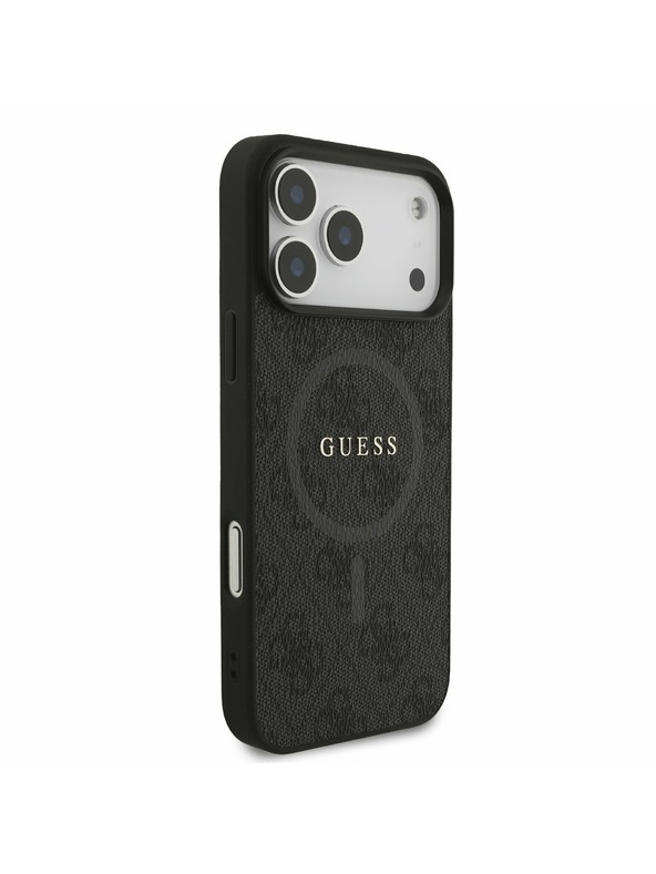 Guess Guess PU Leather 4G Colored Ring MagSafe Stražnji Kryt za iPhone 17 Pro Max Black