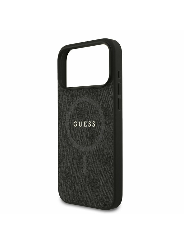 Guess Guess PU Leather 4G Colored Ring MagSafe Stražnji Kryt za iPhone 17 Pro Max Black
