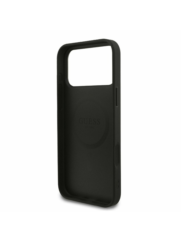 Guess Guess PU Leather 4G Colored Ring MagSafe Stražnji Kryt za iPhone 17 Pro Max Black