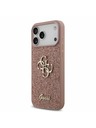 Guess Guess PU Fixed Glitter 4G Metal Logo Stražnji Kryt za iPhone 17 Pro Max Pink