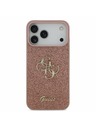 Guess Guess PU Fixed Glitter 4G Metal Logo Stražnji Kryt za iPhone 17 Pro Max Pink