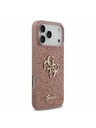 Guess Guess PU Fixed Glitter 4G Metal Logo Stražnji Kryt za iPhone 17 Pro Max Pink