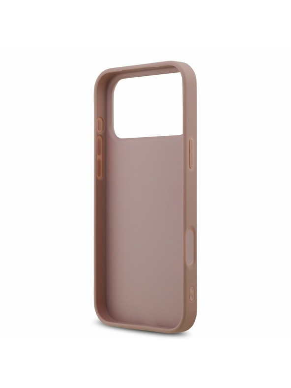 Guess Guess PU Fixed Glitter 4G Metal Logo Stražnji Kryt za iPhone 17 Pro Max Pink