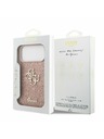 Guess Guess PU Fixed Glitter 4G Metal Logo Stražnji Kryt za iPhone 17 Pro Max Pink