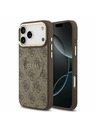 Guess Guess PU Leather 4G Gold Frame MagSafe Stražnji Kryt za iPhone 17 Pro Max Brown
