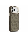 Guess Guess PU Leather 4G Gold Frame MagSafe Stražnji Kryt za iPhone 17 Pro Max Brown