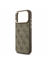 Guess Guess PU Leather 4G Gold Frame MagSafe Stražnji Kryt za iPhone 17 Pro Max Brown