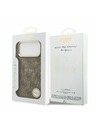 Guess Guess PU Leather 4G Gold Frame MagSafe Stražnji Kryt za iPhone 17 Pro Max Brown
