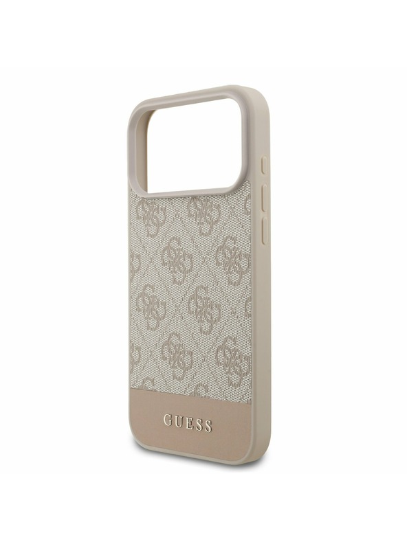 Guess Guess PU 4G Stripe Stražnji Kryt za iPhone 17 Pro Max Pink