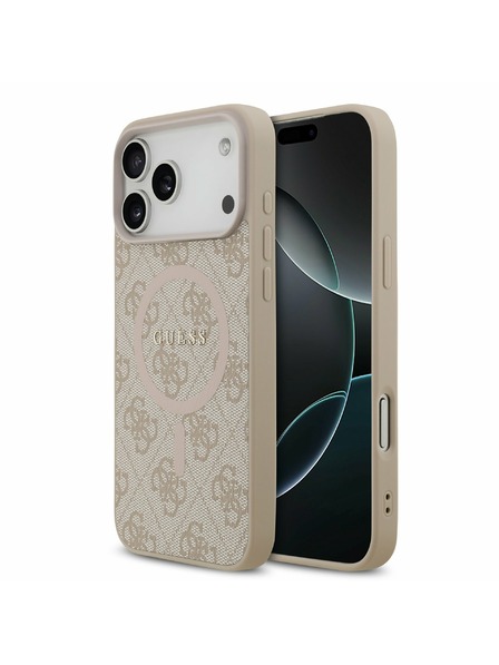 Guess Guess PU Leather 4G Colored Ring MagSafe Stražnji Kryt za iPhone 17 Pro Max Pink