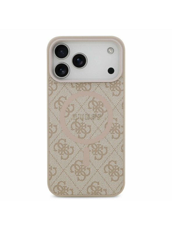 Guess Guess PU Leather 4G Colored Ring MagSafe Stražnji Kryt za iPhone 17 Pro Max Pink