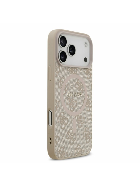 Guess Guess PU Leather 4G Colored Ring MagSafe Stražnji Kryt za iPhone 17 Pro Max Pink