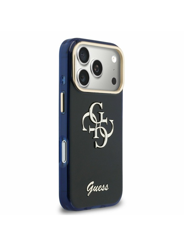 Guess Guess IML 4G Script Metal Logo Stražnji Kryt za iPhone 17 Pro Max Blue