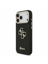 Guess Guess PU Fixed Glitter 4G Metal Frame Stražnji Kryt za iPhone 17 Pro Max Black