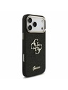 Guess Guess PU Fixed Glitter 4G Metal Frame Stražnji Kryt za iPhone 17 Pro Max Black