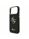 Guess Guess PU Fixed Glitter 4G Metal Frame Stražnji Kryt za iPhone 17 Pro Max Black
