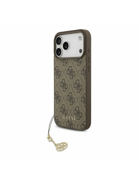 Guess Guess 4G Charm MagSafe Stražnji Kryt za iPhone 17 Pro Max Tone on Tone Brown