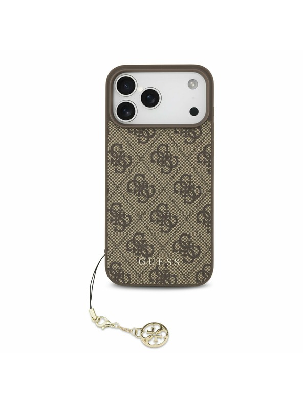 Guess Guess 4G Charm MagSafe Stražnji Kryt za iPhone 17 Pro Max Tone on Tone Brown