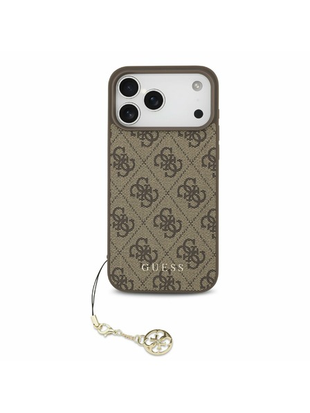 Guess Guess 4G Charm MagSafe Stražnji Kryt za iPhone 17 Pro Max Tone on Tone Brown