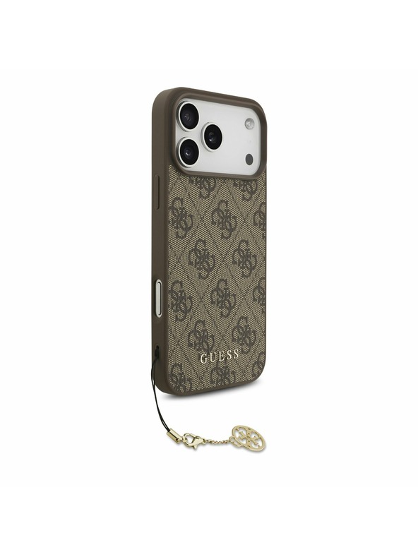 Guess Guess 4G Charm MagSafe Stražnji Kryt za iPhone 17 Pro Max Tone on Tone Brown