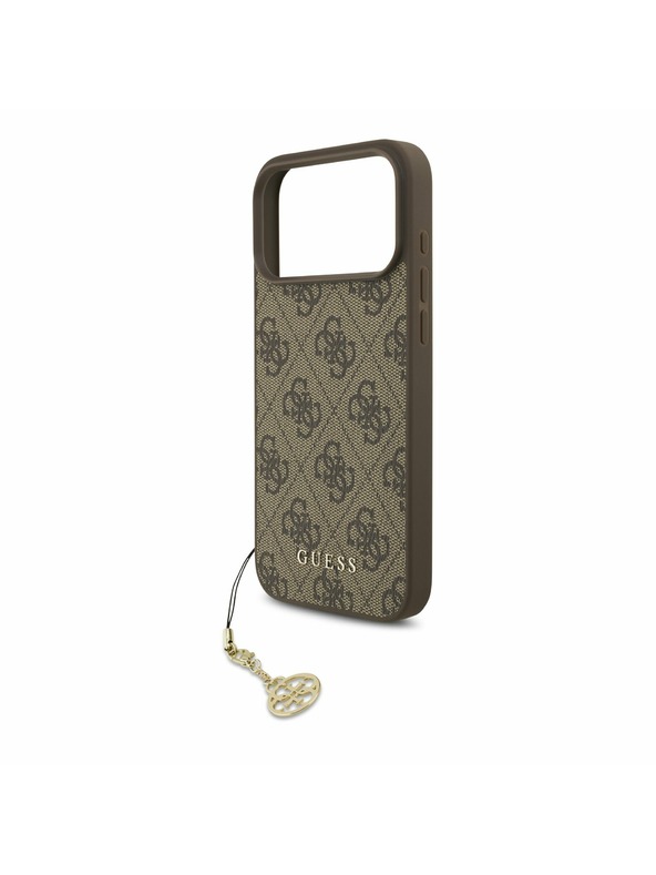 Guess Guess 4G Charm MagSafe Stražnji Kryt za iPhone 17 Pro Max Tone on Tone Brown