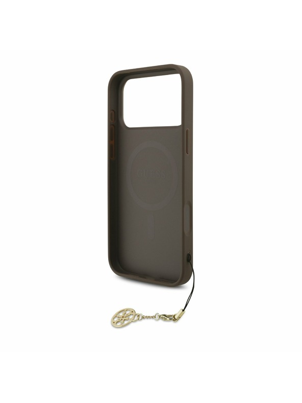 Guess Guess 4G Charm MagSafe Stražnji Kryt za iPhone 17 Pro Max Tone on Tone Brown