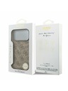 Guess Guess 4G Charm MagSafe Stražnji Kryt za iPhone 17 Pro Max Tone on Tone Brown
