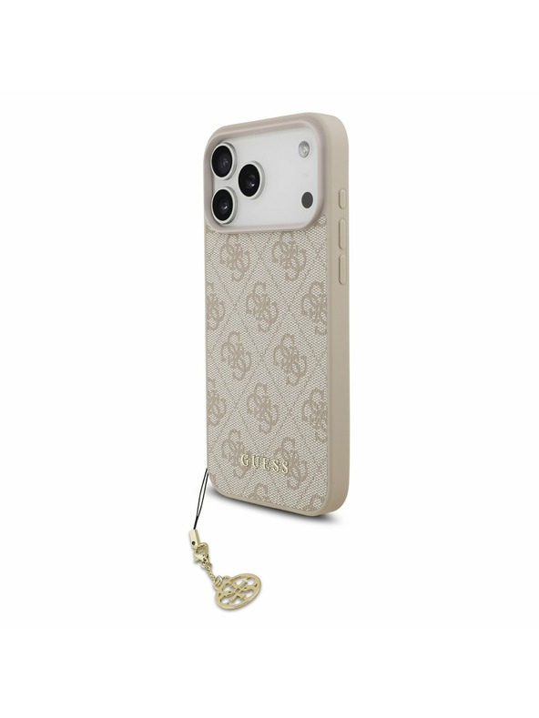 Guess Guess 4G Charm MagSafe Stražnji Kryt za iPhone 17 Pro Max Tone on Tone Pink