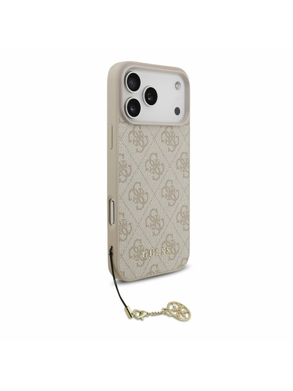 Guess Guess 4G Charm MagSafe Stražnji Kryt za iPhone 17 Pro Max Tone on Tone Pink