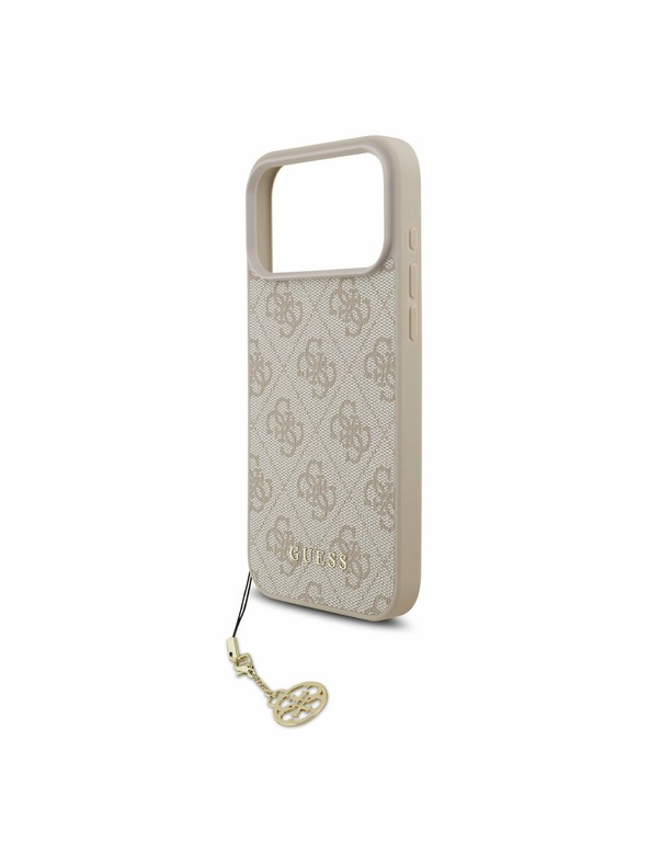 Guess Guess 4G Charm MagSafe Stražnji Kryt za iPhone 17 Pro Max Tone on Tone Pink