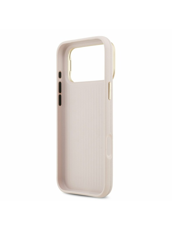 Guess Guess PU Grained 4G Logo Stand Camera Frame Stražnji Kryt za iPhone 17 Pro Max Pink