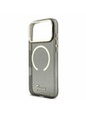 Guess Guess IML Glitter Script Strap MagSafe Stražnji Kryt za iPhone 17 Pro Max Black