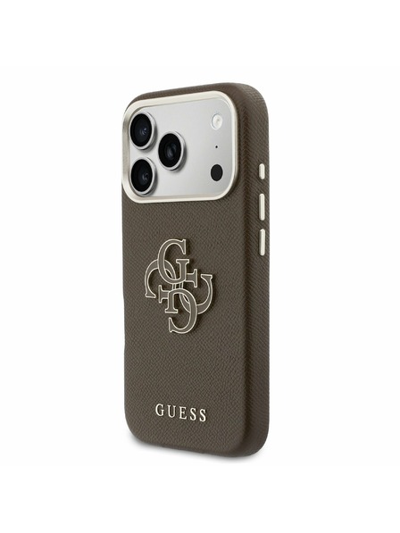 Guess Guess PU Resin Logo Stražnji Kryt za iPhone 17 Pro Max Brown