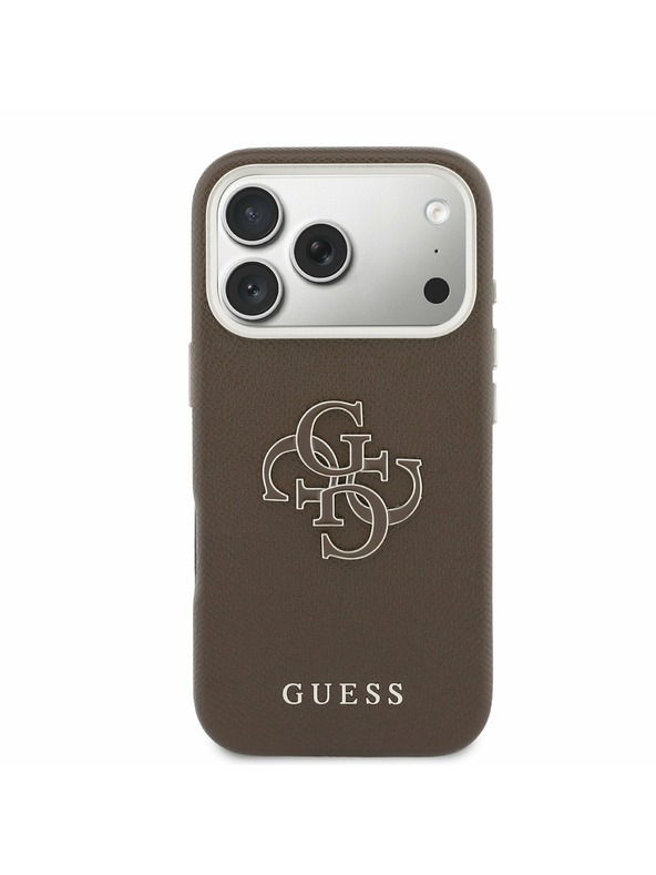 Guess Guess PU Resin Logo Stražnji Kryt za iPhone 17 Pro Max Brown