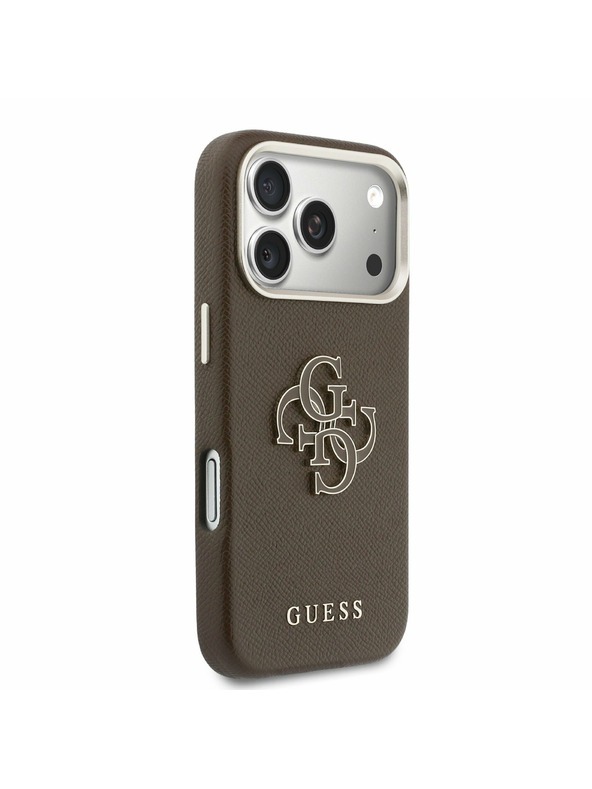 Guess Guess PU Resin Logo Stražnji Kryt za iPhone 17 Pro Max Brown